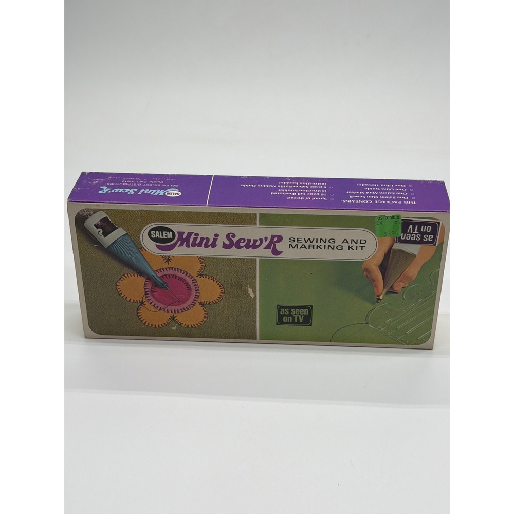 Vintage Salem Mini Sew'R Sewing and Marking Kit As Seen on‎ TV Made in USA